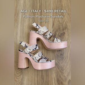 AGL Sista Multiband Python Platform Sandals Size 39 Italy